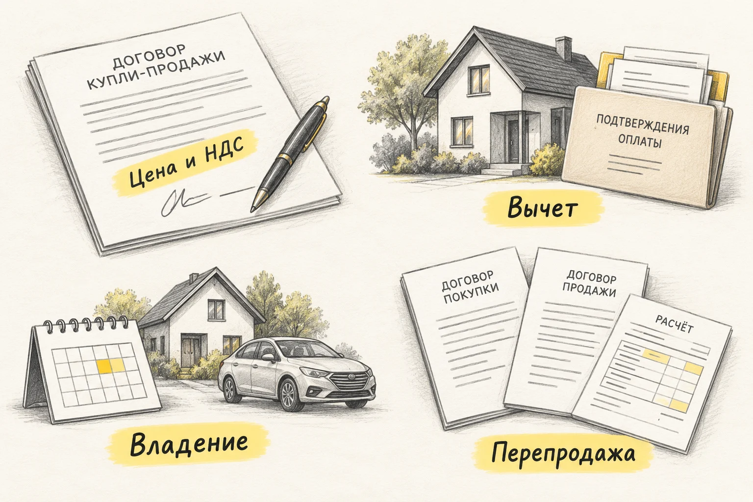 Цена и НДС, вычет, владение и перепродажа как разные налоговые вопросы